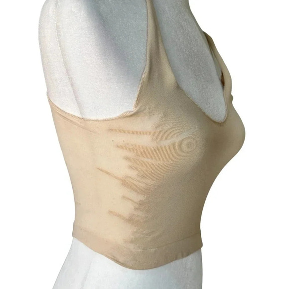 URBAN OUTFITTERS Out From Under Sheer Neutral Crop Top Bralette - XS/S - Picture 1 of 7